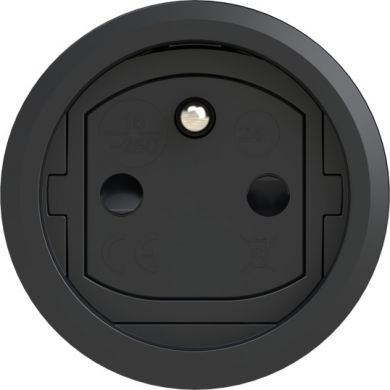 PCE Gumijas kontaktligzda 250V AC, 3x16A (2P+E), IP54, TPE/PA6, Taurus2, ar vāku, melna/sarkana 2411-SRC | Elektrika.lv