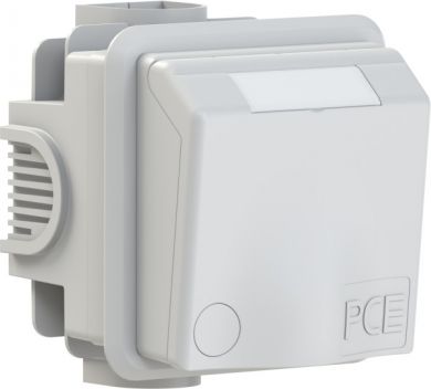 PCE CEE-flush socket outlet incl. flush socket Design 32A 5p 9h IP44 (grey) 895-9GV | Elektrika.lv