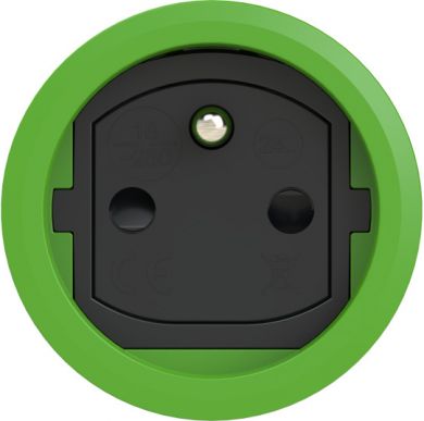 PCE Taurus2 rubber safety connector fb SH bulge IP20 (green/black) 2410-USCW | Elektrika.lv
