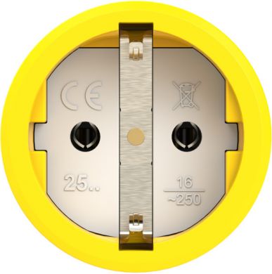 PCE Taurus2 rubber safety connector lid nat IP54 (yellow/black) 2512-ES | Elektrika.lv