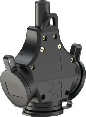PCE 3-way connector rubber with cap+shutter 243711-ssc | Elektrika.lv