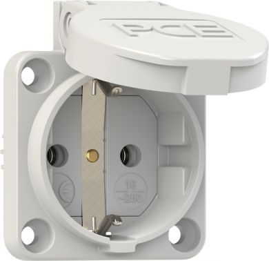 PCE Socket outlet with protective contact 50x50 nat IP54 side (grey) 105-0GS | Elektrika.lv
