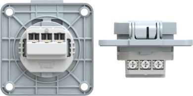 PCE Socket outlet with protective contact 70x70 fb IP54 rear (dark-grey) 104-7DG | Elektrika.lv