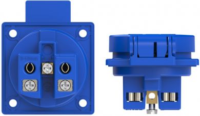 PCE Розетка 3x16A (2P+PE) IP54 синяя P-NOVA+ 1050-0bs | Elektrika.lv