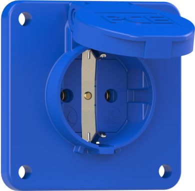PCE Socket outlet with protective contact 75x75 nat IP54 side (blue) 105-8BS | Elektrika.lv