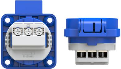 PCE Kontaktligzda 3x16A (2P+PE) IP54 zila 105-0bs | Elektrika.lv