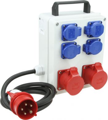 PCE Socket block Schwaz MV 2x16/5 4xSSD 2m cable H07RN-F 5x2,5St16 9014020WE | Elektrika.lv