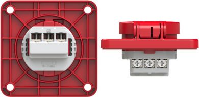 PCE Socket outlet with protective contact 75x75 nat bulge IP54 rear (red) 105-8RW | Elektrika.lv