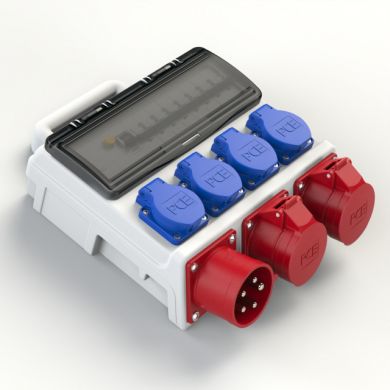 PCE Distribution box plastic mobile Horn BV 2x16/5 4xSSD GS32/5 Pc KOMPL 9004001-P | Elektrika.lv