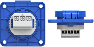 PCE Socket outlet with protective contact 70x70 fb IP54 side (blue) 104-7BS | Elektrika.lv