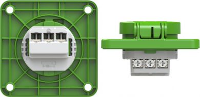 PCE Socket outlet with protective contact 75x75 nat bulge IP54 rear (green) 105-8UW | Elektrika.lv