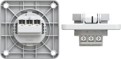 PCE Socket outlet with protective contact 75x75 nat shutter IP54 rear (grey) 105-8GC | Elektrika.lv