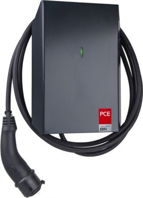 PCE Charging station Wallbox EV11, cable 5m, Type 2, 11 kW, black 370100 | Elektrika.lv