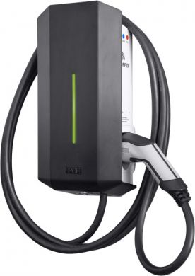 PCE Charging station GLB+ 22kW, 3 phase, 6A-32A, Type2, 4G+bESingle, with cable, 4,5m, black 3534620101P | Elektrika.lv