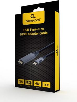 Gembird CABLE USB-C TO HDMI 1.8M/CC-USB3C-HDMI-01-6 GEMBIRD CC-USB3C-HDMI-01-6 | Elektrika.lv