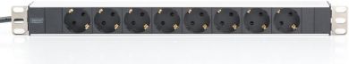 Digitus  Aluminum outlet strip with 8 safety outlets | DN-95401 | Sockets quantity 8 DN-95401
