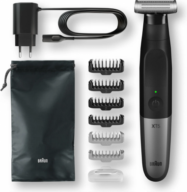 Braun Braun | Face and Body Hair trimmer | XT5200 Series X | Cordless | Wet & Dry | Black/Silver XT5200