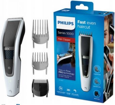Philips Philips | Hair clipper | HC5610/15 Series 5000 | Cordless or corded | Number of length steps 28 | Black/Grey HC5610/15