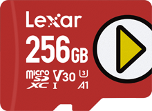 Lexar Atmiņas karte Play UHS-I MicroSDXC, 256 GB, Flash memory class 10, 150 MB/s, Sarkana LMSPLAY256G-BNNNG | Elektrika.lv