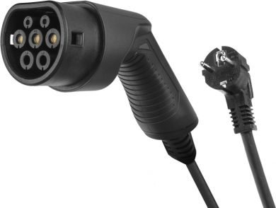 GreenCell Portable charger with cable EV16 PowerCable 3.6kW Schuko Type 2, 10/16A, 6.5 m, black EV16 | Elektrika.lv