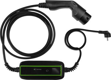GreenCell Pārnesājams lādētājs ar kabeli EV16 PowerCable 3.6kW Schuko Type 2, 10/16A, 6.5 m, melna EV16 | Elektrika.lv