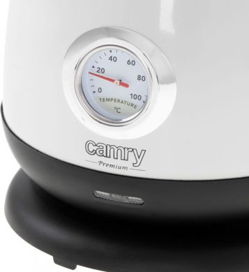 Camry Camry | Kettle with a thermometer | CR 1344 | Electric | 2200 W | 1.7 L | Stainless steel | 360&deg; rotational base | White CR 1344 WHITE