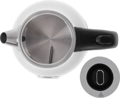Camry Camry | Kettle with a thermometer | CR 1344 | Electric | 2200 W | 1.7 L | Stainless steel | 360&deg; rotational base | White CR 1344 WHITE