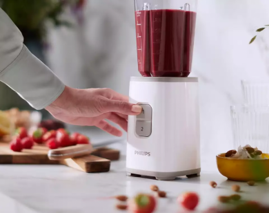 Philips Philips Mini blender HR2602/00 Personal, 350 W, Jar material SAN, Jar capacity 1 L, Ice crushing, White HR2602/00 | Elektrika.lv