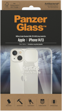 PanzerGlass PanzerGlass | HardCase | Apple | iPhone 14/13 | Clear | Wireless charging compatible; 100% recycled frame material 0401