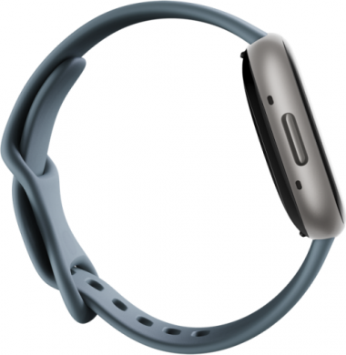 Fitbit Versa 4 | Smart watch | NFC | GPS (satellite) | AMOLED | Touchscreen | Activity monitoring 24/7 | Waterproof | Bluetooth | Wi-Fi | Waterfall Blue/Platinum FB523SRAG
