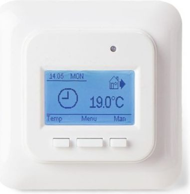 Heatcom Digitāls termoregulators HC71, IP21 16A, 3600W Bucsh Jāeger, balts 53710000 | Elektrika.lv