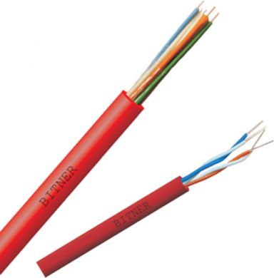 Bitner Огнеупорный кабель низкого напряжения HTKSHexw 1x2x0,8 E90, красный HTKSHexw1x2x0.8 | Elektrika.lv