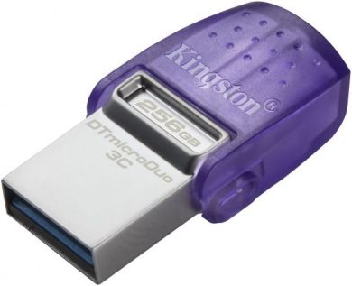 Kingston Kingston DataTraveler DT Micro Duo 3C 256 GB, USB Type-C and Type-A, Purple DTDUO3CG3/256GB | Elektrika.lv