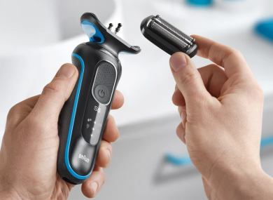 Braun Braun | Shaver | 51-B1000s | Operating time (max) 50 min | Wet & Dry | Black/Blue 51-B1000S