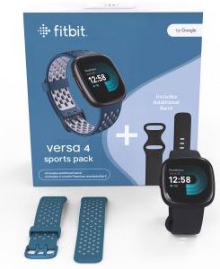 Fitbit Fitbit Smart watch (EU Bundle) Versa 4 NFC, GPS (s atellite), AMOLED, Touchscreen, Heart rate monitor FB523BKBK-EUBNDL | Elektrika.lv