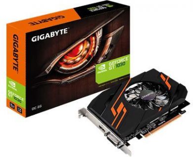 Gigabyte Videokarte NVIDIA GeForce GT 1030, 2 GB, 64 bit, PCIE 3.0 16x, GDDR5, 6008 MHz, GPU 1265 MHz, Single Slot Fansink GV-N1030OC-2GI | Elektrika.lv
