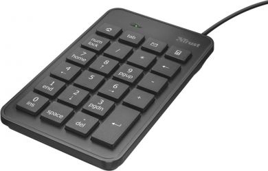 TRUST XALAS Ciparu klaviatūra, Ar vadu, USB, Melna 22221 | Elektrika.lv