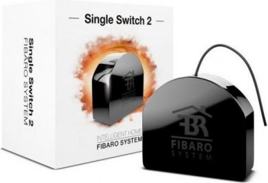 FIBARO Vadības modulis slēdzim Smart Home SINGLE SWITCH 2, melns FGS-213ZW5EU | Elektrika.lv