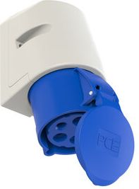PCE Wall socket outlet 5x32A (3P+N+PE) 9h IP44 blue 125-9 | Elektrika.lv