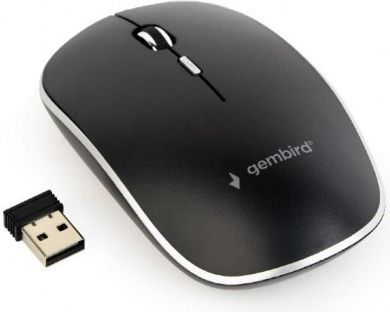 Gembird Datorpele, Bezvadu, USB, AA, Melna MUSW-4B-01 | Elektrika.lv