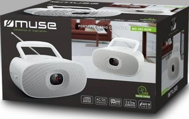 Muse Muse | MD-202RDW | Portable radio CD player | White MD-202RDW