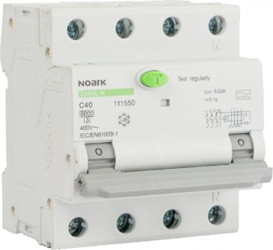 NOARK Ex9NL-N 3P+N C6 30mA УЗО Устройство защитного отключения 111511 | Elektrika.lv