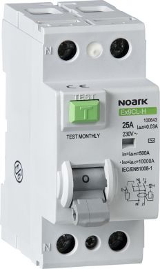 NOARK Ex9CL-100 2P 100A A 300mA S Residual Current Circuit Breaker (RCCB) 100732 | Elektrika.lv