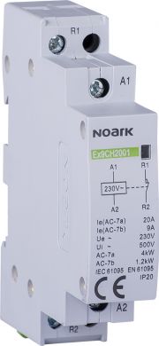 NOARK Ex9CH20 31 230V 20A 50/60Hz Moduļu relejs-kontaktors 107318 | Elektrika.lv