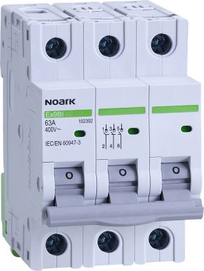 NOARK Ex9BI 3P 63A Atslodzes slēdzis 400V 102392 | Elektrika.lv