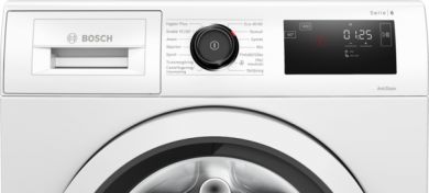 BOSCH Bosch | WAU28RHISN Series 6 | Washing Machine | Energy efficiency class A | Front loading | Washing capacity 9 kg | 1400 RPM | Depth 59 cm | Width 59.8 cm | Display | LED | White WAU28RHISN