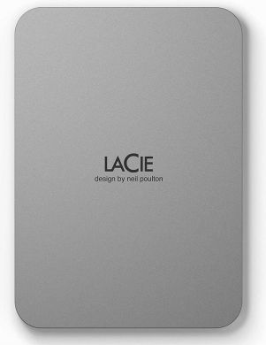 Lacie External HDD LACIE Mobile Drive 5TB USB-C Colour Silver STLP5000400 STLP5000400 | Elektrika.lv