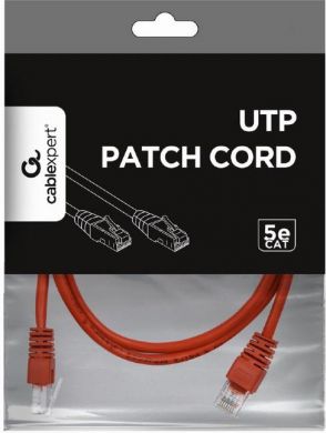 Gembird Patch kabelis CAT5E UTP 2m, sarkans PP12-2M/R | Elektrika.lv