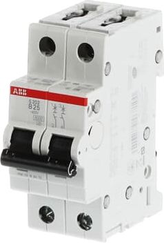ABB S202-B25 Автоматический выключатель 6kA 25A 2P 2CDS252001R0255 | Elektrika.lv