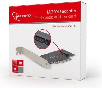 Gembird PC ACC M.2 SSD ADAPTER PCI-E/ADD-ON CARD PEX-M2-01 GEMBIRD PEX-M2-01 | Elektrika.lv
